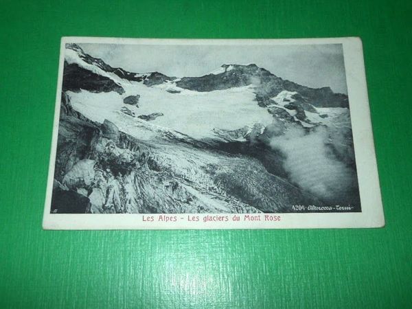 Cartolina Les Alpes - Les glaciers du Monte Rose 1904