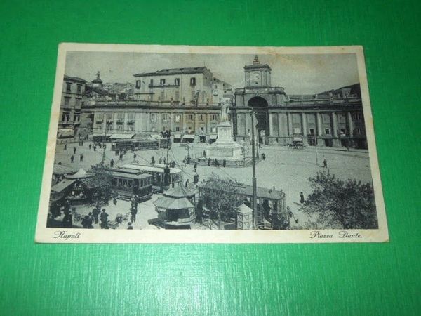 Cartolina Napoli - Piazza Dante 1932