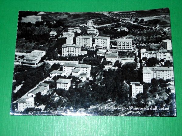 Cartolina Chianciano - Panorama dall' aereo 1955