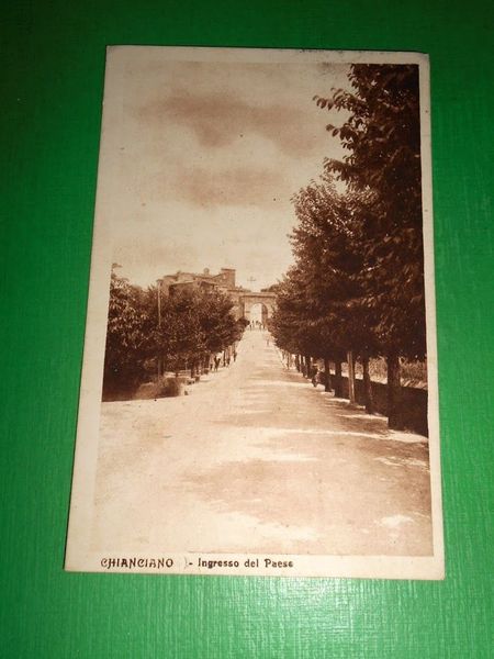 Cartolina Chianciano - Ingresso al Paese 1925