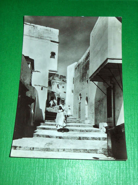Cartolina Algeria Alger - Une rue à la Kasbah 1955 …