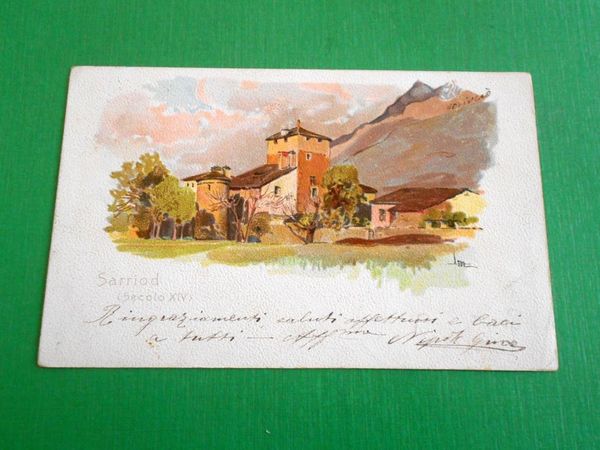 Cartolina illustrata Sarriod - Scorcio panoramico 1905