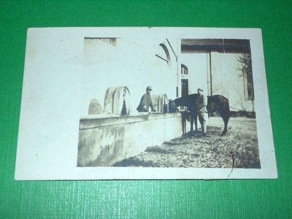 Cartolina Foto Militaria - Soldati con il cavallo 1911