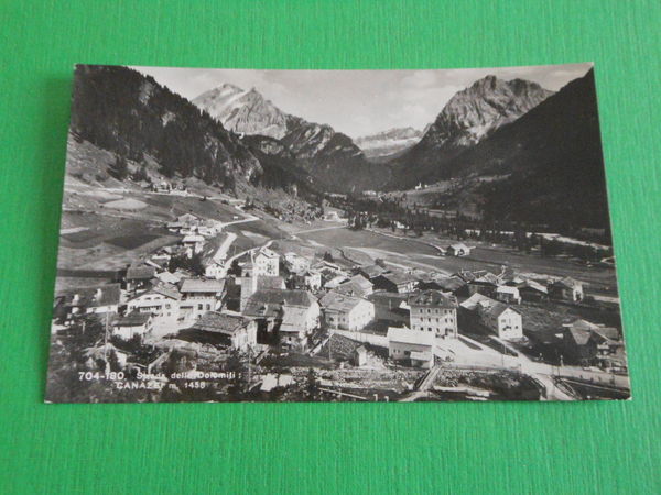 Cartolina Strada delle Dolomiti - CANAZEI - Panorama 1956