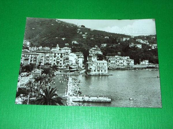 Cartolina Rapallo - Passeggiata a Mare e Castello 1950 ca