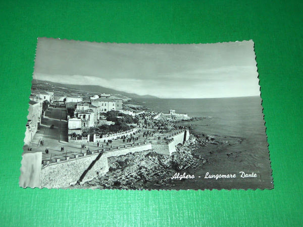 Cartolina Alghero - Lungomare Dante 1957