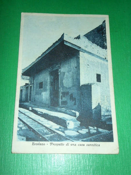 Cartolina Ercolano - Prospetto di una casa sannitica 1935