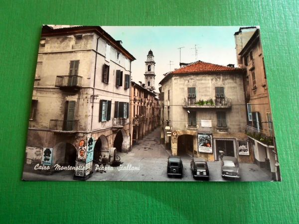 Cartolina Cairo Montenotte - Piazza Stallani 1960 ca