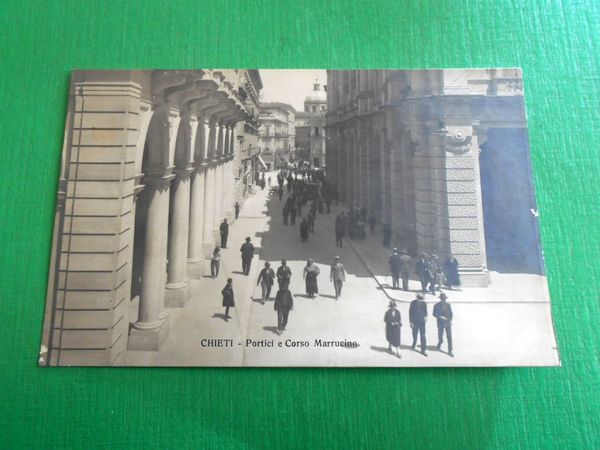 Cartolina Chieti - Portici e Corso Marrucino 1920 ca