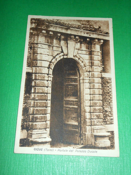 Cartolina Giove ( Terni ) - Portale del Palazzo Ducale …