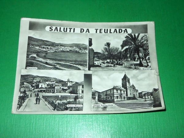 Cartolina Saluti da Teulada - Vedute diverse 1960 ca