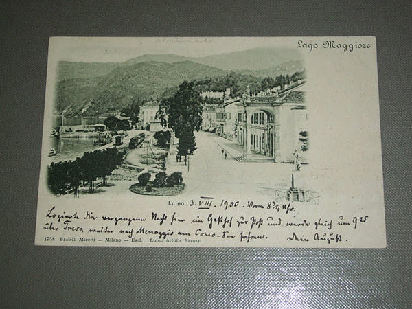 Cartolina Luino (Varese) - Scorcio panoramico1900