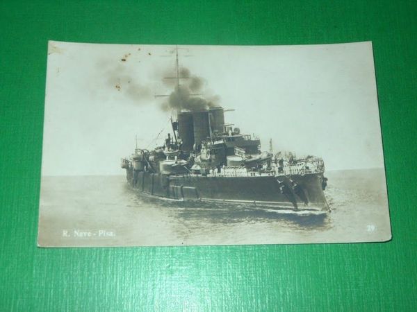 Cartolina Marina Militare - R. Nave Pisa 1920 ca