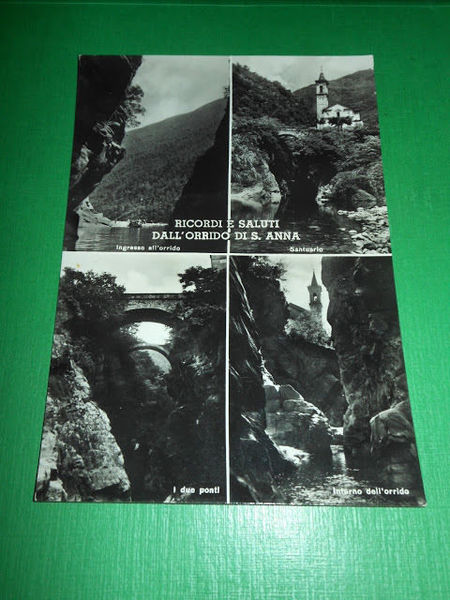 Cartolina Ricordi e Saluti dall' Orrido di S. Anna - …