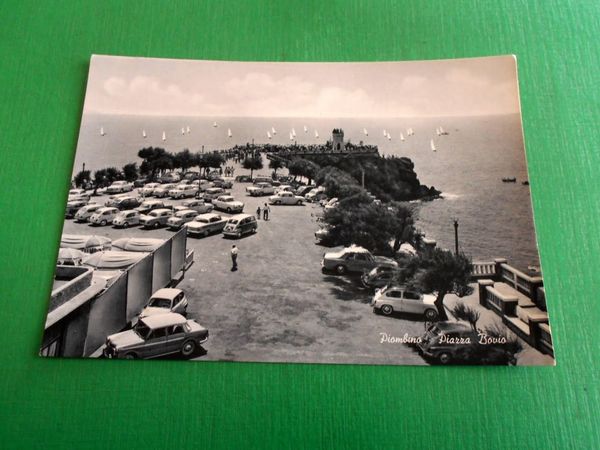 Cartolina Piombino - Piazza Bovio 1960 ca