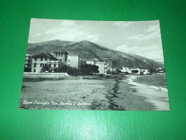 Cartolina Spotorno - Buon Consiglio - Via Aurelia 2 1958
