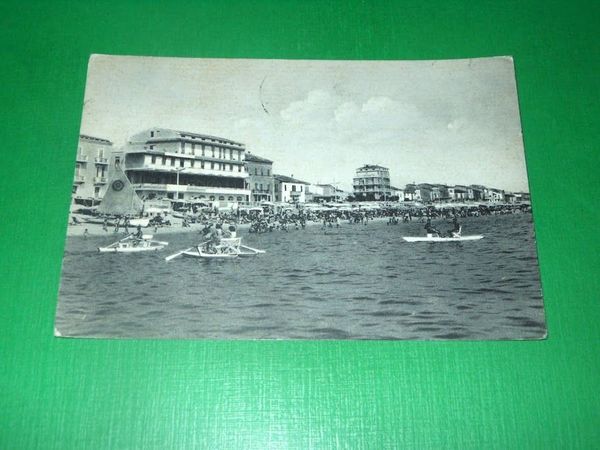 Cartolina Porto Recanati - Veduta dal mare 1962