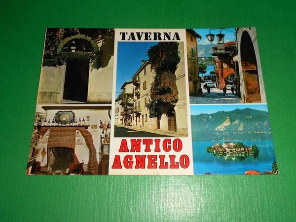 Cartolina Lago d' Orta - ORTA - Taverna Antico Agnello …