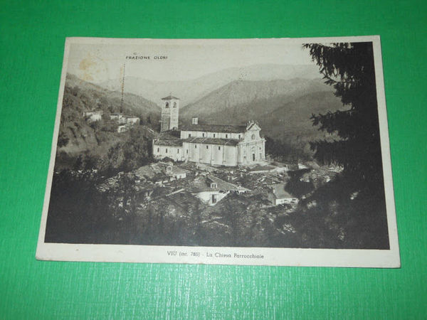 Cartolina Viù ( Torino ) - Chiesa Parrocchiale 1935