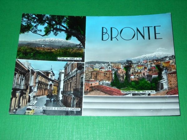 Cartolina Bronte ( Catania ) - Vedute diverse 1964