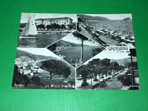 Cartolina Spotorno - Vedute diverse 1955 ca