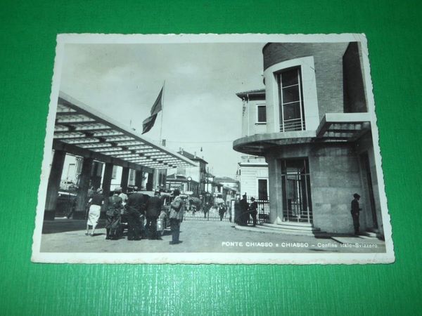 Cartolina Ponte Chiasso e Chiasso - Confine Italo Svizzero 1950