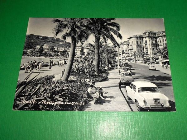 Cartolina Rapallo - Passeggiata lungomare 1965