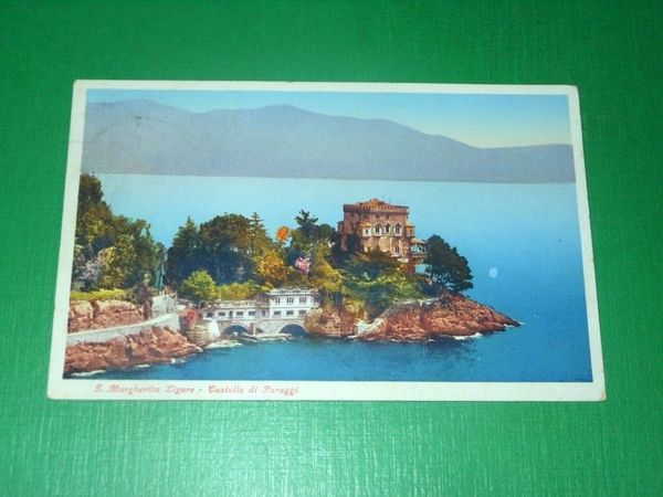 Cartolina S. Margherita Ligure - Castello di Paraggi 1932
