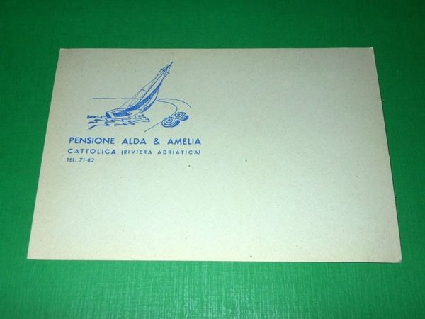 Cartolina Pubblicità Cattolica - Pensione Alda & Amelia 1940 ca