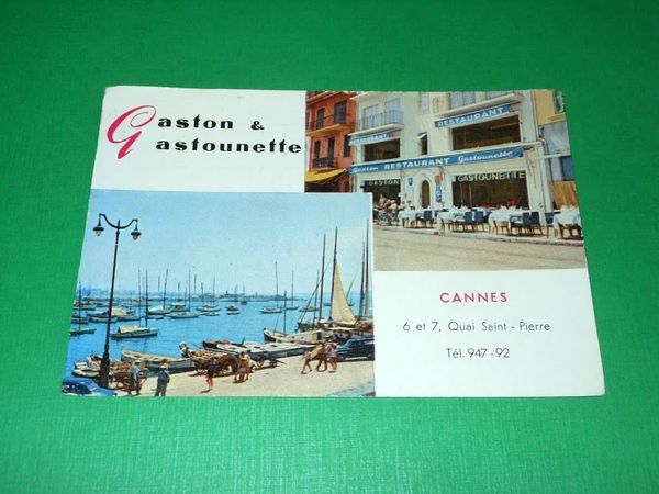 Cartolina Cannes - Gaston & Gastounette 1960