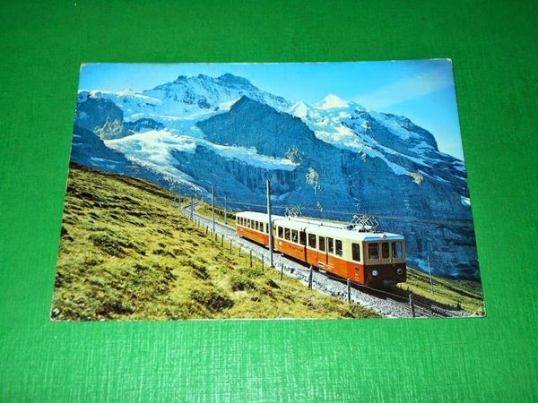 Cartolina Kleine Scheidegg - Jungfraubahn mit Jungfrau und Silberhorn 1973
