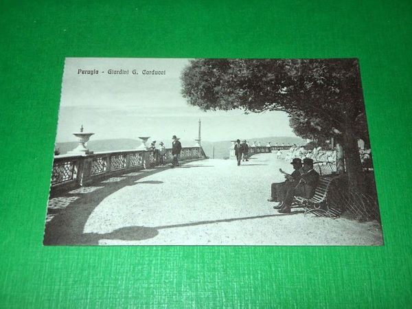 Cartolina Perugia - Giardini G. Carducci 1910 ca