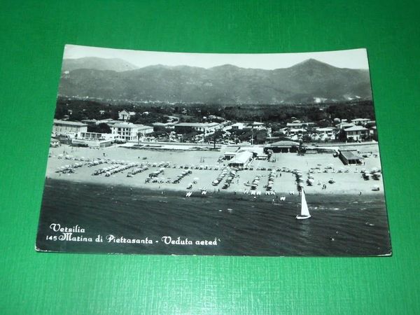Cartolina Versilia - Marina di Pietrasanta - Veduta aerea 1960 …