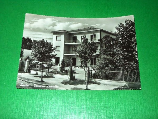 Cartolina Rimini - Pensione Cristallo 1960