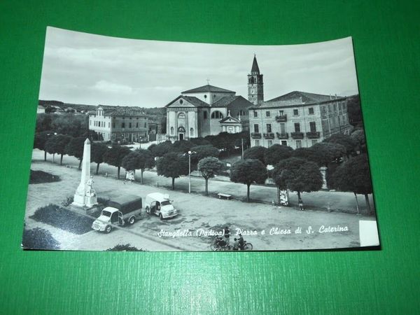 Cartolina Stanghella ( Padova ) - Piazza e Chiesa di …