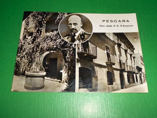 Cartolina Pescara - Casa natale di G. D'Annunzio 1961