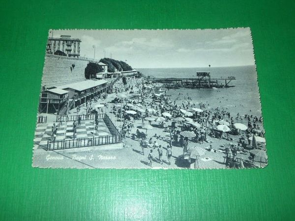 Cartolina Genova - Bagni S. Nazaro 1957