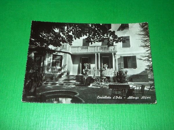 Cartolina Castelletto d'Orba - Albergo Alfieri 1954