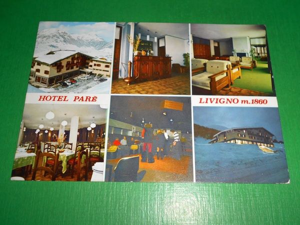 Cartolina Livigno - Hotel Parè 1976