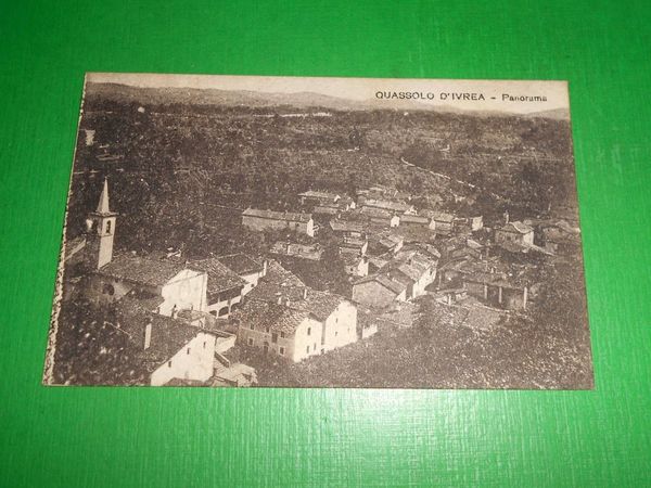 Cartolina Quassolo d' Ivrea - Panorama 1919