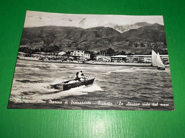 Cartolina Marina di Pietrasanta - Fiumetto - Le Apuane viste …