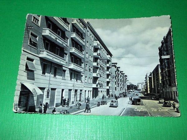 Cartolina Cagliari - Via Dante 1956