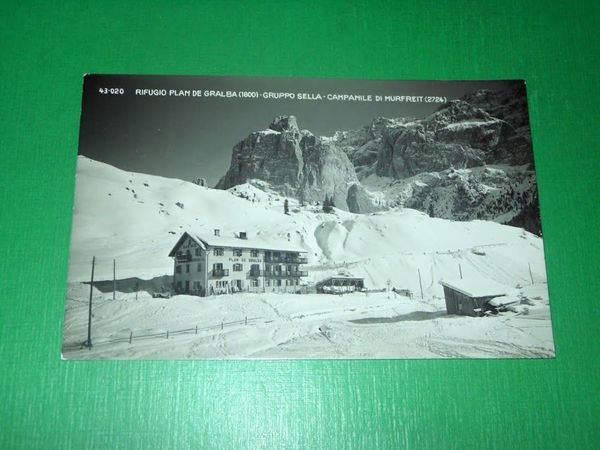Cartolina Rifugio Plan de Gralba - Gruppo Sella - Campanile …