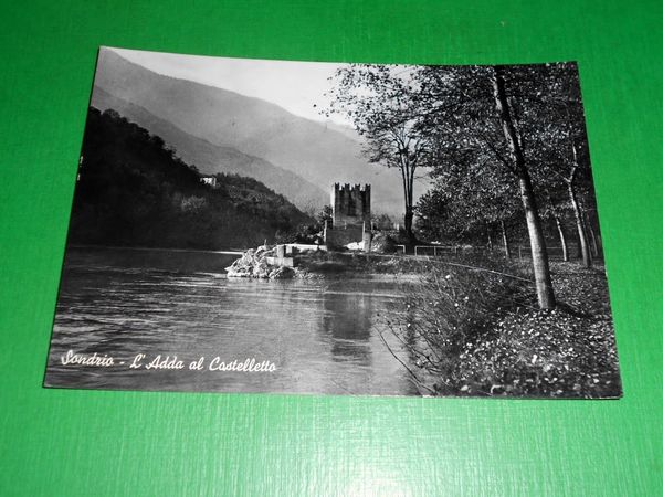 Cartolina Sondrio - L'Adda al Castelletto 1965