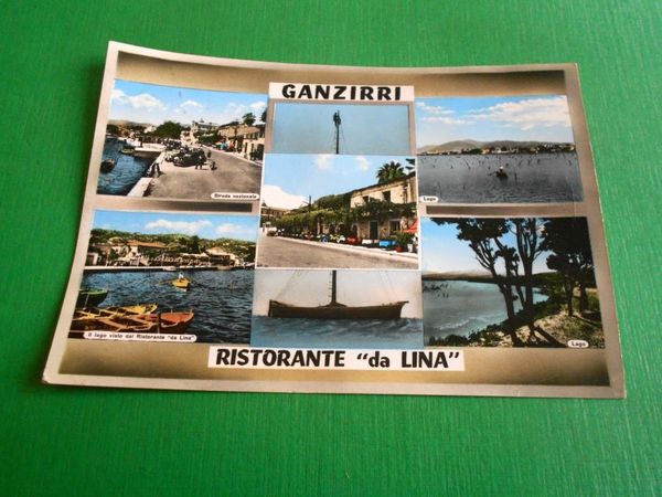 Cartolina Ganzirri - Vedute diverse - Ristorante "Da Lina" 1961