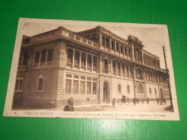 Cartolina Reggio Emilia - Palazzo della Concezione Scuole Tecniche 1922