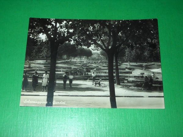 Cartolina Salsomaggiore - Giardini 1950 ca