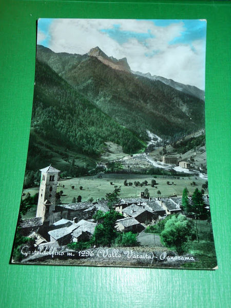 Cartolina Casteldelfino ( Valle Varaita ) - Panorama - 1960