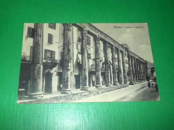 Cartolina Milano - Colonne di S. Lorenzo 1919