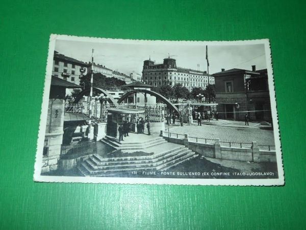 Cartolina Fiume - Ponte sull' Eneo 1942